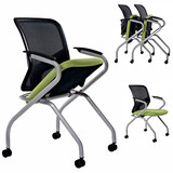 新款特价可折叠培训椅电脑椅办公椅写字椅会议椅职员椅洽谈椅网布