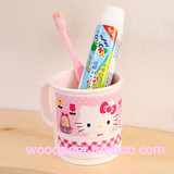 韩国进口儿童宝宝凯蒂猫HelloKitty正品卡通漱口刷牙水杯牙刷杯子