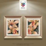 美式简约装饰画抽象花卉花开富贵客厅玄关过道走廊墙画壁画挂组合