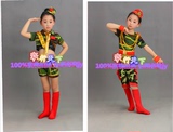 儿童迷彩兵娃娃演出服装 小荷风采军装演出服 幼儿舞蹈服装表演服