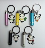 10件包邮成都特色旅游纪念品熊猫钥匙扣照明小手电筒组合外事礼品