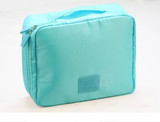 欧珀莱专柜赠品蓝色旅行收纳包化妆包洗漱包便携旅行内有分隔网袋