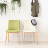 实木椅子现代简约 时尚酒店布艺餐椅家庭用家具咖啡椅子实木包邮