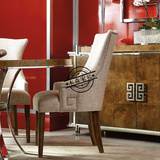 美式乡村欧式现代实木定制软包布艺单人休闲沙发椅餐椅书椅梳妆椅