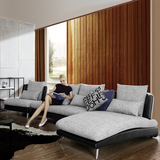 布艺沙发 现代简约大小户型客厅家具可拆洗皮布转角沙发 布沙发