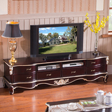 欧式实木电视柜美式新古典客厅地柜卧室奢华田园视听柜电视机柜