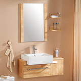 浴室柜组合小户型橡木实木洗漱台简约北欧卫生间挂墙式吊柜组合
