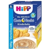 直邮 德国喜宝HiPP有机饼干牛奶燕麦晚安米粉补充钙铁锌500g 3471
