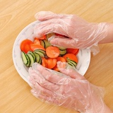 餐饮厨房一次性手套薄膜塑料食品美容家务医用透明卫生手套48只装