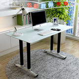 电脑桌现代办公桌台式写字桌简约桌子欧式家用书桌钢化玻璃桌包邮