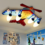 儿童房灯简约现代卧室灯LED吸顶灯卡通男孩房间飞机灯具幼儿园灯
