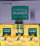 lotte乐天 芒果汁饮料果肉果汁 180ml 整箱6盒90罐 韩国餐厅饮品