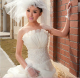 2015新款婚纱礼服 韩版抹胸齐地 绑带蕾丝高档婚纱 订做 孕妇冬款
