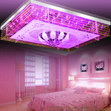LED客厅吸顶灯具长方形水晶灯饰主卧室房间大灯大气温馨简约现代