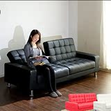 小户型皮艺沙发床可折叠客厅办公室休闲沙发北欧宜家双人位1.8米