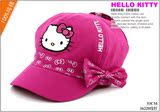 Hello kitty棒球帽儿童帽子KT猫 女童太阳帽蝴蝶结鸭舌帽16220