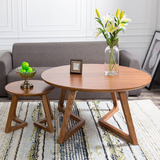 包邮欧式创意简约现代实木边桌客厅圆桌亲子茶几美式咖啡桌矮茶桌