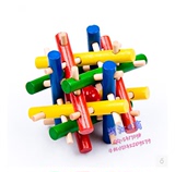 彩色十二姐妹 成人益智 古典玩具 木制鲁班锁 孔明锁 彩色12姐妹