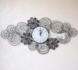 现代简约欧式客厅大挂钟创意钟表时尚挂表装饰墙钟个性铁艺壁挂钟
