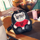 熊猫宝宝pu皮韩版潮小孩儿童包包男童女童双肩背包幼儿园旅行书包