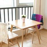 北欧实木餐桌椅组合简约日式白橡木正方形小餐桌宜家小户型餐桌椅