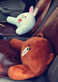 可爱正版风靡韩国可汽车腰靠垫腰枕办公室护腰靠垫抱枕床头靠枕