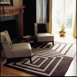 现代欧式客厅卧室茶几沙发格子纯手工腈纶羊毛地毯乳胶防滑底水洗