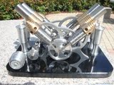 M16-V4-D V4斯特林发动机模型 发电机组 斯特林模型 微型发电机