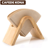CAFEDE KONA木制滤纸架座 手冲咖啡滤纸托架 V型/扇形放滤纸架