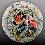 外贸出口西班牙陶瓷餐具套装餐盘植物花卉水果盘子装饰盘