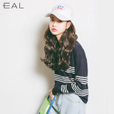 EAL新品2016春装圆领内搭打底衫 韩版宽松条纹套头女式针织衫L115