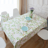 清新台布韩式长方形餐桌布布艺田园绿色茶几布方书桌布琉电脑桌布