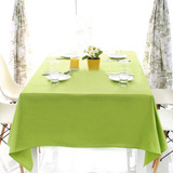 布艺棉麻桌布正方形台布长方形茶几布书桌垫布简约现代绿色纯色琉