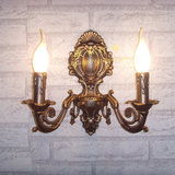 包邮欧式壁灯灯具简约壁灯镜前灯床头双头蜡烛壁灯单头壁灯古铜色