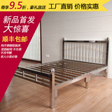 不锈钢床现代简约单双人欧式1.5米出租屋1.8米铁艺架子床现货定制