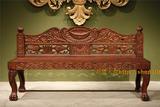 手工雕刻实木沙发及床座东南亚泰式中式古典家具订制批发兽足整装