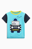 现货 英国NEXT 官网代购 男童 湖蓝色小汽车短袖T恤 1.5-6岁