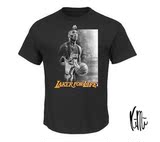 NBA LAKERS美国代购直邮包邮KOBE科比退役纪念版头像黑色T恤汗衫
