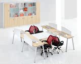 时尚办公家具整体办公家具定制工程上门测量四人位办公桌组合屏风