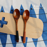 日式缠线木勺子吃饭勺咖啡勺汤勺茶勺 出口木质餐具zakka创意天然