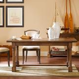美式乡村实木餐桌椅组合6人法式原木做旧餐桌台北欧会议长方形桌