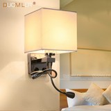现代简约LED壁灯 酒店客房卧室床头灯 美式可调开关书房床头看书
