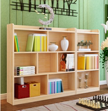 儿童书柜书架宜家实木书柜儿童书柜简易松木自由组合现代储物柜