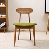 蝴蝶椅创意咖啡厅现代简约靠背休闲椅白橡木书桌椅北欧实木餐椅子