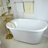 欧式贵妃五件套独立式按摩浴缸亚克力小浴缸普通成人浴盆1.3 1.5