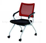 包邮四脚轮子会客椅职员办公椅休闲折叠椅学习椅老板椅电脑椅4C01