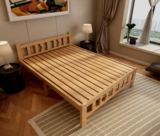 全实木折叠床双人床1.5 1.8大床松木儿童床单人床1.2米简易午休床
