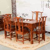 景绣园 明清仿古实木功夫茶桌椅组合 1.76米茶桌 餐桌两用家具