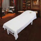 加密涤棉美容 美体 足疗 按摩院专用床单涤棉缎条纹床罩床单可订