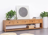 简约现代实木客厅电视柜北欧宜家中式地柜矮柜创意飘窗柜斗柜